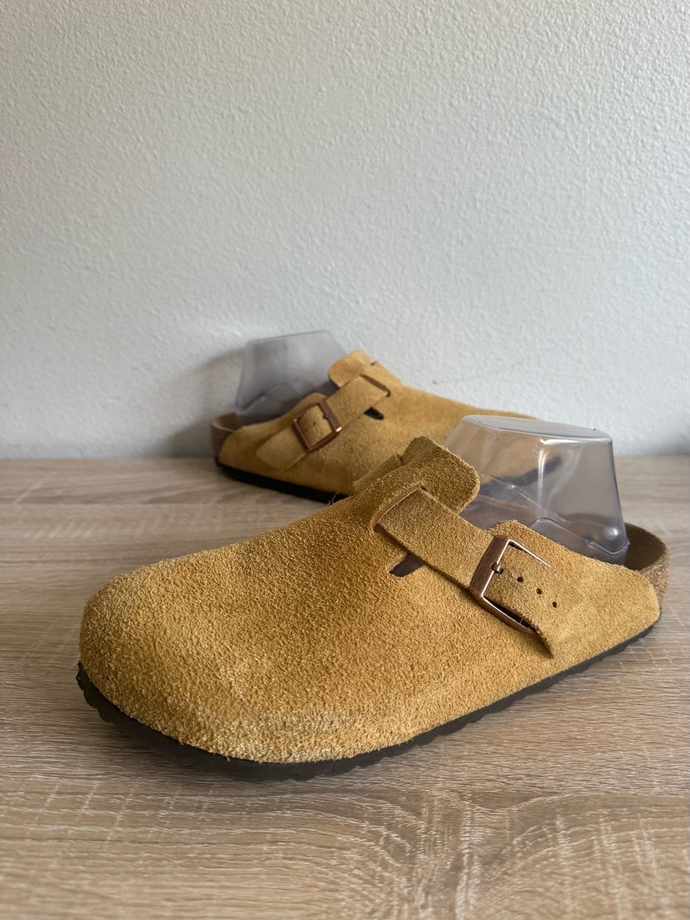 Birkenstock Boston Clogs in suede sand s 41 Men’s s 8 women’s Sz 10 - Picture 3 of 7